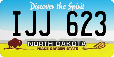 ND license plate IJJ623