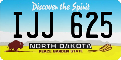 ND license plate IJJ625