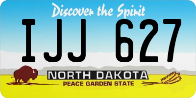 ND license plate IJJ627