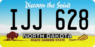 ND license plate IJJ628