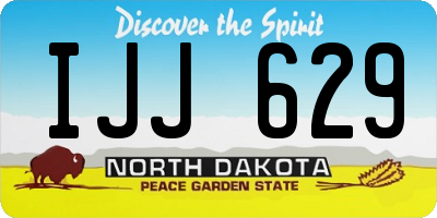 ND license plate IJJ629