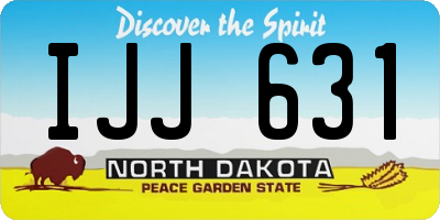 ND license plate IJJ631