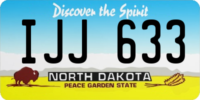 ND license plate IJJ633