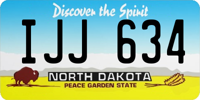 ND license plate IJJ634