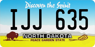 ND license plate IJJ635