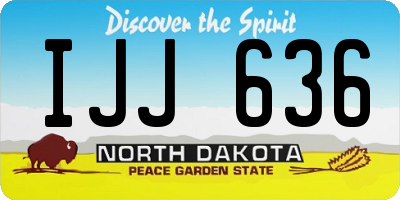 ND license plate IJJ636