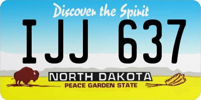 ND license plate IJJ637