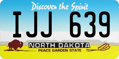 ND license plate IJJ639