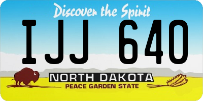 ND license plate IJJ640