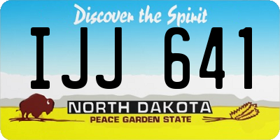 ND license plate IJJ641