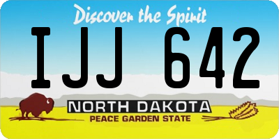 ND license plate IJJ642