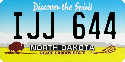 ND license plate IJJ644