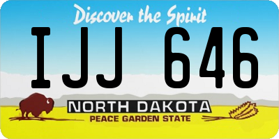 ND license plate IJJ646