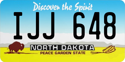 ND license plate IJJ648