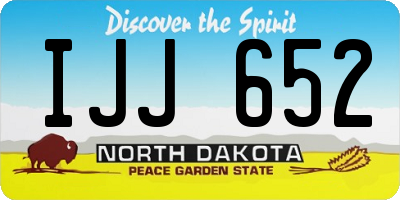 ND license plate IJJ652