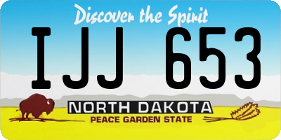ND license plate IJJ653