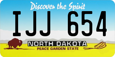 ND license plate IJJ654