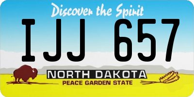 ND license plate IJJ657