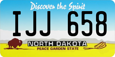 ND license plate IJJ658