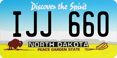 ND license plate IJJ660