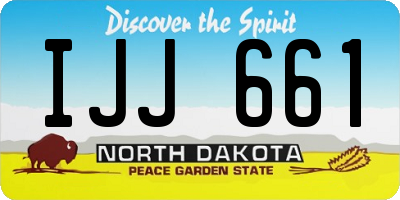 ND license plate IJJ661