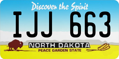 ND license plate IJJ663