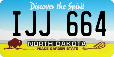 ND license plate IJJ664