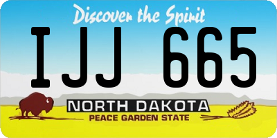 ND license plate IJJ665