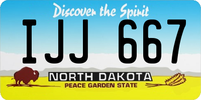 ND license plate IJJ667