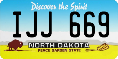 ND license plate IJJ669