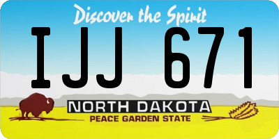 ND license plate IJJ671