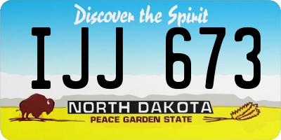 ND license plate IJJ673