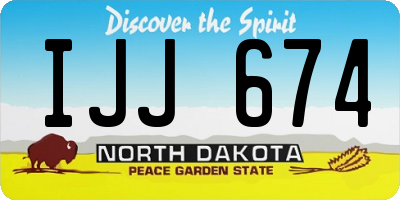 ND license plate IJJ674