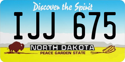 ND license plate IJJ675