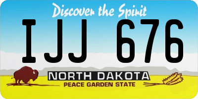 ND license plate IJJ676