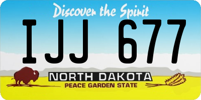 ND license plate IJJ677