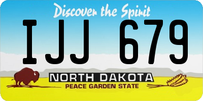 ND license plate IJJ679