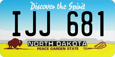 ND license plate IJJ681