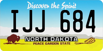 ND license plate IJJ684