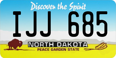 ND license plate IJJ685