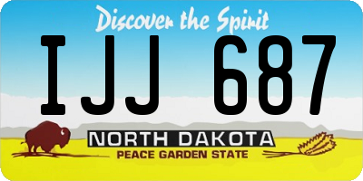 ND license plate IJJ687
