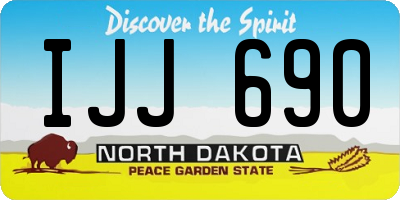 ND license plate IJJ690