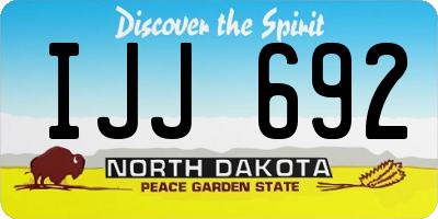 ND license plate IJJ692