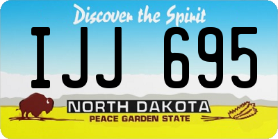 ND license plate IJJ695