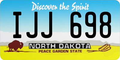 ND license plate IJJ698