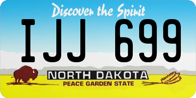 ND license plate IJJ699