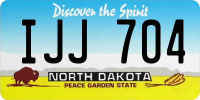 ND license plate IJJ704