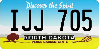 ND license plate IJJ705