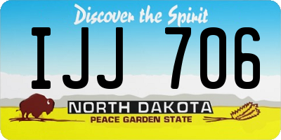 ND license plate IJJ706
