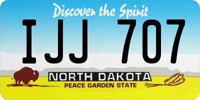 ND license plate IJJ707